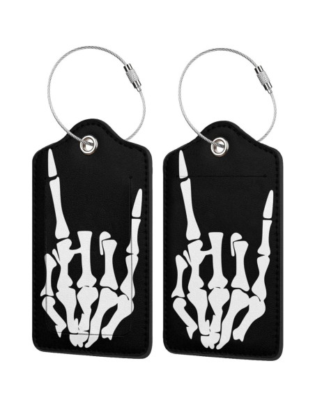 Etiquetas de Equipaje Vridoyt Calavera 2 Pcs 11.6x7.3cm