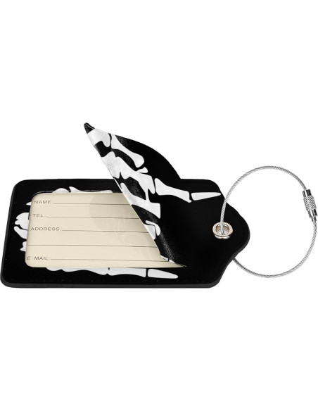 Etiquetas de Equipaje Vridoyt Calavera 2 Pcs 11.6x7.3cm