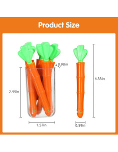 Clips de Sellado de Comida TXMLXY en Forma de Zanahoria - 10 Piezas 2