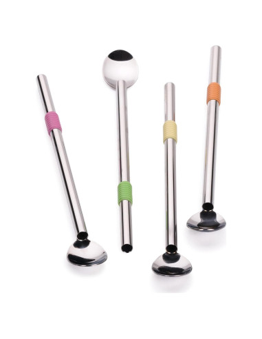 Juego de Pajitas Reutilizables RSVP Internacional Acero Inoxidable 21.6 cm