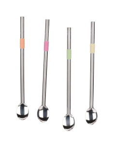 Juego de Pajitas Reutilizables RSVP Internacional Acero Inoxidable 21.6 cm 2