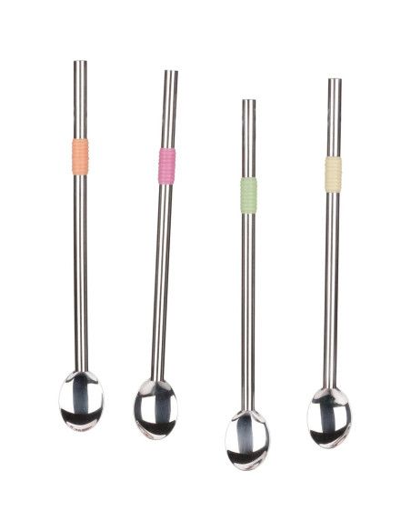 Juego de Pajitas Reutilizables RSVP Internacional Acero Inoxidable 21.6 cm