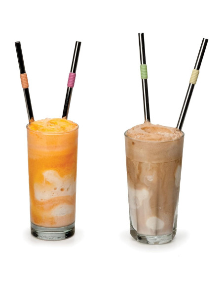 Juego de Pajitas Reutilizables RSVP Internacional Acero Inoxidable 21.6 cm