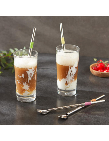 Juego de Pajitas Reutilizables RSVP Internacional Acero Inoxidable 21.6 cm