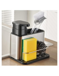 Dispensador de Jabón 3-en-1 TESOT Acero Inoxidable 0.45 kg