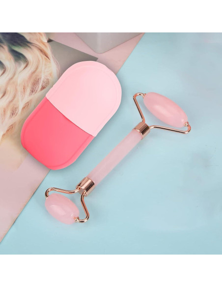 Rodillo de Hielo Facial Chefensty Ovalado Rosa - Cuidado de Piel