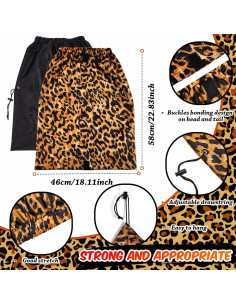 Gorro de Ducha Jumbo SATINIOR 2 Pcs Impermeable Leopardo 2