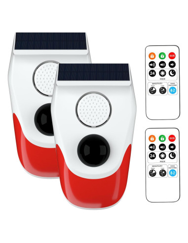 Alarma Solar Exterior ChunHee con Sensor de Movimiento 2 Pcs