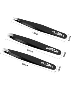 Juego de Pinzas Profesionales Haiidoak Acero Inoxidable 3 en 1 2