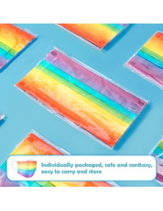 Paquete de 60 Mascarillas Desechables Attom Tech Adulto Arcoíris 2