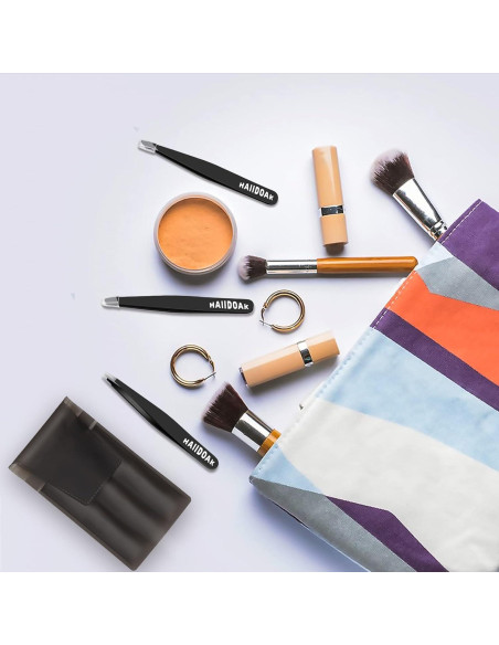 Juego de Pinzas Profesionales Haiidoak Acero Inoxidable 3 en 1