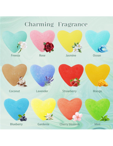 Set de 12 Bombas de Baño Genstlooe 110g - Aromaterapia SPA