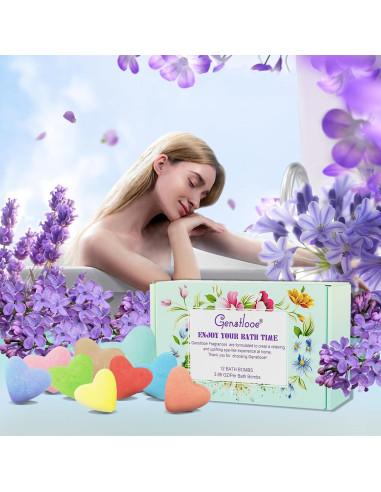 Set de 12 Bombas de Baño Genstlooe 110g - Aromaterapia SPA