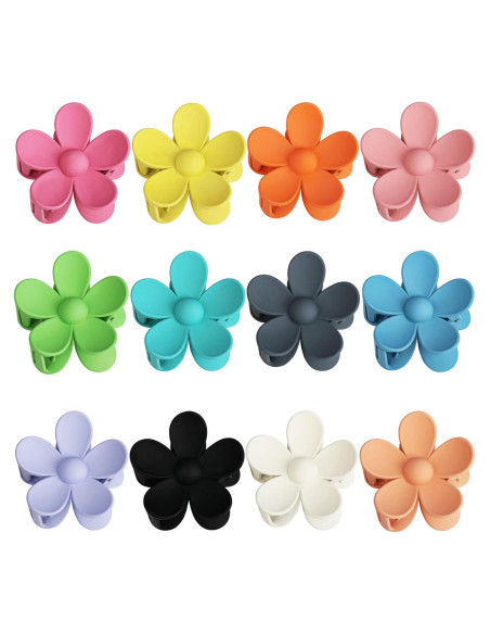 12 Clips de Garra Grandes Messen - Antideslizantes y Coloridos