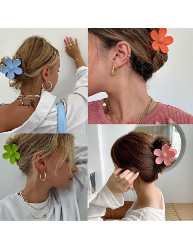 12 Clips de Garra Grandes Messen - Antideslizantes y Coloridos