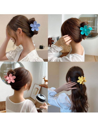 12 Clips de Garra Grandes Messen - Antideslizantes y Coloridos