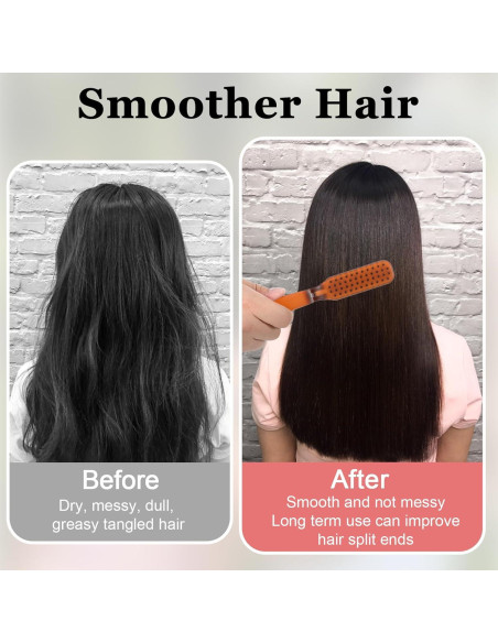 Cepillo Plegable de Cerda de Jabalí IANFAN - 2 Pcs Viaje