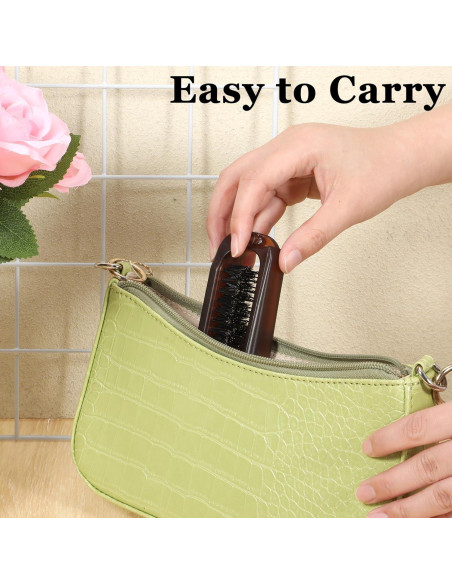 Cepillo Plegable de Cerda de Jabalí IANFAN - 2 Pcs Viaje