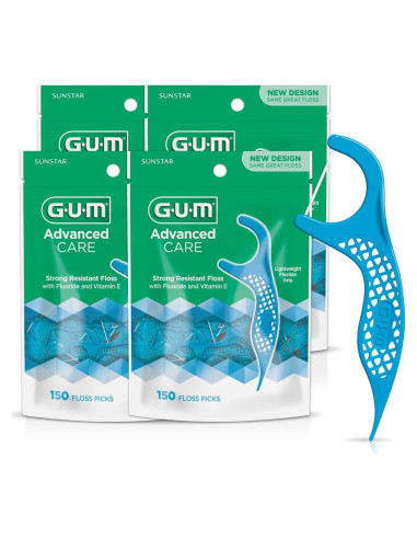 Hilos Dentales GUM Advanced Care con Vitamina E y Menta - 150 Unidades