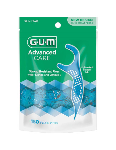 Hilos Dentales GUM Advanced Care con Vitamina E y Menta - 150 Unidades