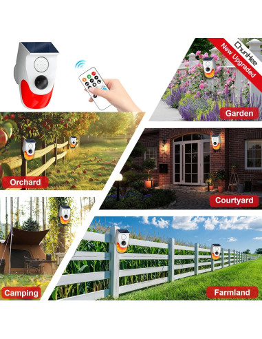 Alarma Solar Exterior ChunHee con Sensor de Movimiento 2 Pcs