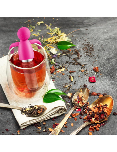 Infusores de Té Hicarer 4 Piezas Acero Inoxidable Silicona