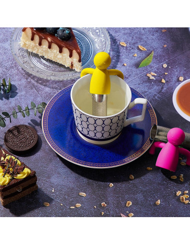 Infusores de Té Hicarer 4 Piezas Acero Inoxidable Silicona