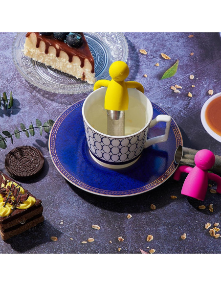 Infusores de Té Hicarer 4 Piezas Acero Inoxidable Silicona