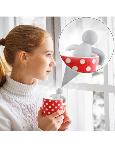 Infusores de Té Hicarer 4 Piezas Acero Inoxidable Silicona