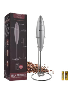 Batidor de Leche Eléctrico Portátil Zeattain - Acero Inoxidable