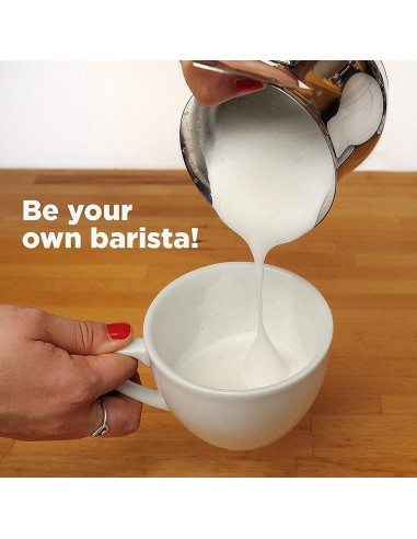 Batidor de Leche Eléctrico Portátil Zeattain - Acero Inoxidable