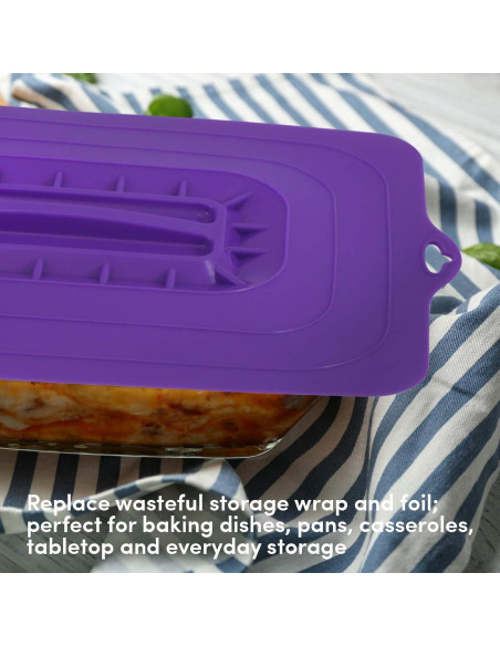 Set de 3 Tapas de Silicona Elite Gourmet ECL-3016 Rectangulares