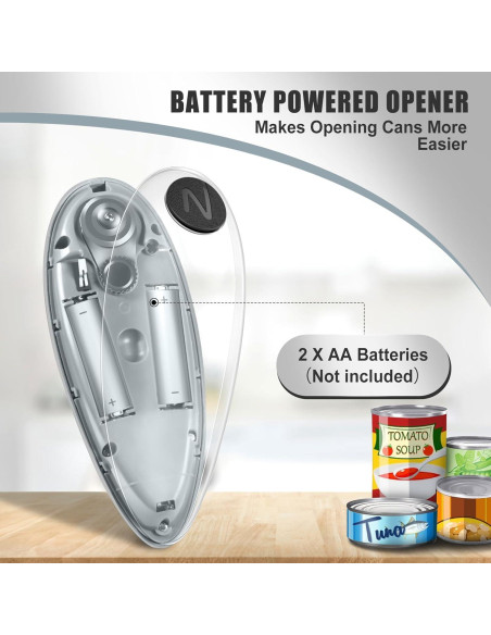 Abrelatas Eléctrico Automático MunyGlow Can Open001 Gris