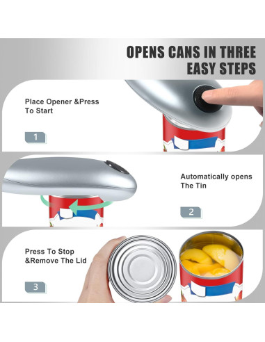 Abrelatas Eléctrico Automático MunyGlow Can Open001 Gris