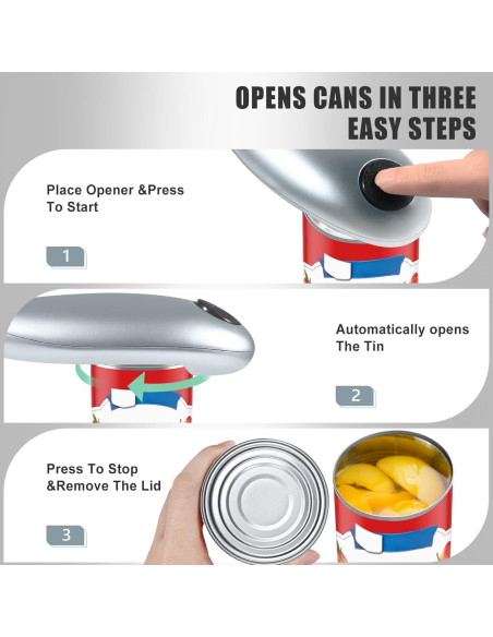 Abrelatas Eléctrico Automático MunyGlow Can Open001 Gris