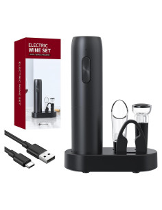 Juego de Abridor de Vino Eléctrico BDZMLITE 5-en-1 Recargable