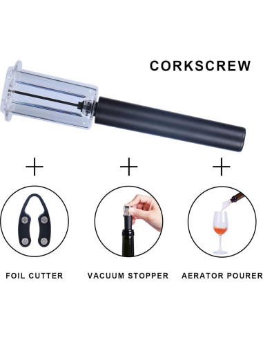 Abridor de Botellas de Vino Hansengter con Cortador y Vierte Vino