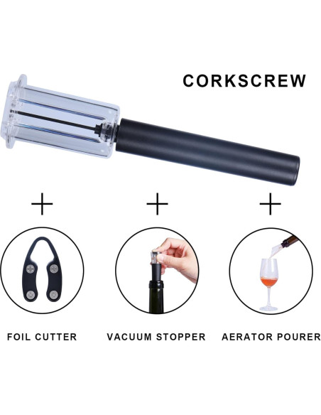 Abridor de Botellas de Vino Hansengter con Cortador y Vierte Vino