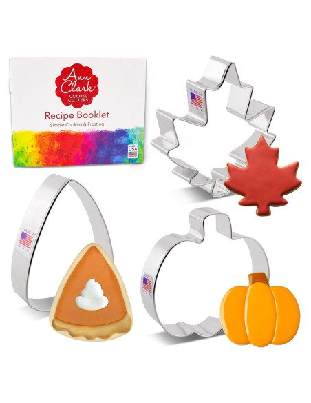 Juego de Cortadores de Galletas Ann Clark 3 Piezas Otoño