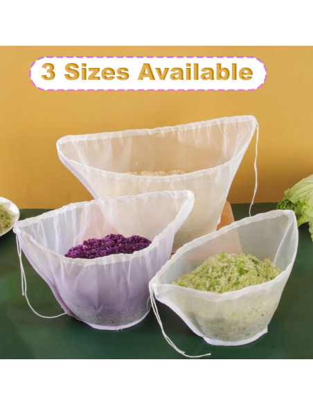 6PCS Bolsa de Nylon Reutilizable para Relleno de Queso MTZK