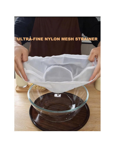 6PCS Bolsa de Nylon Reutilizable para Relleno de Queso MTZK