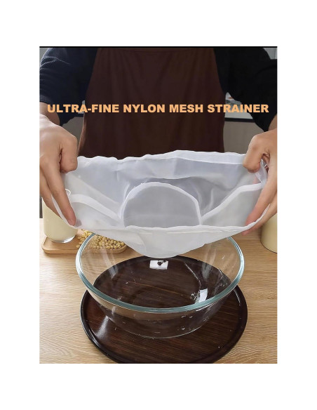 6PCS Bolsa de Nylon Reutilizable para Relleno de Queso MTZK