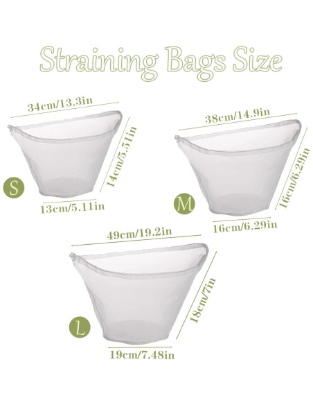 6PCS Bolsa de Nylon Reutilizable para Relleno de Queso MTZK