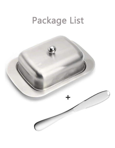 Plato para Mantequilla con Tapa y Espátula AYZA 18.5x12.2cm