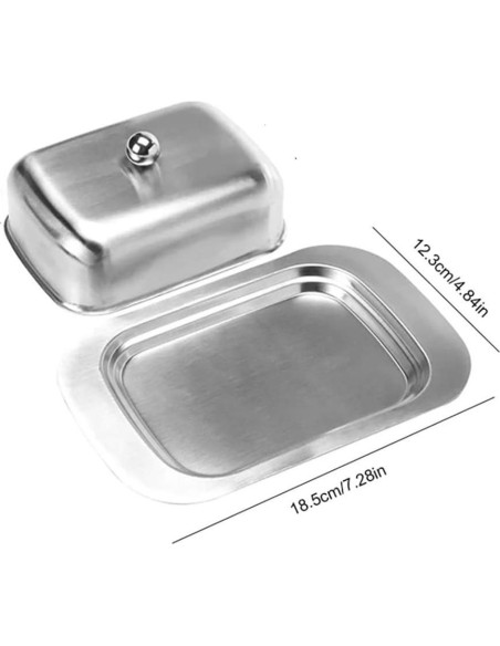 Plato para Mantequilla con Tapa y Espátula AYZA 18.5x12.2cm