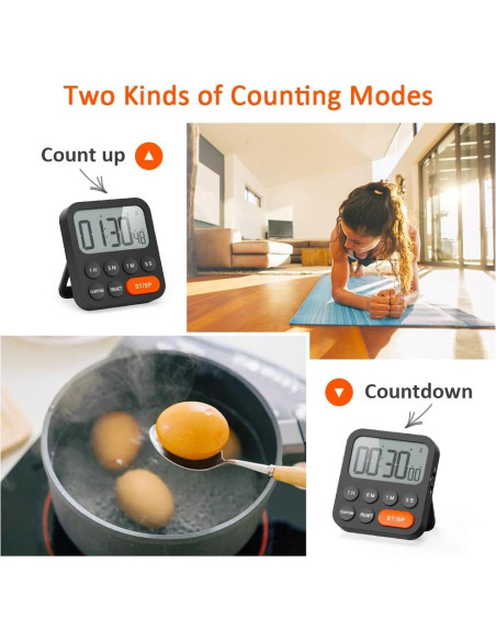 Temporizador Digital LIORQUE con Alarma Fuerte y Pantalla Grande