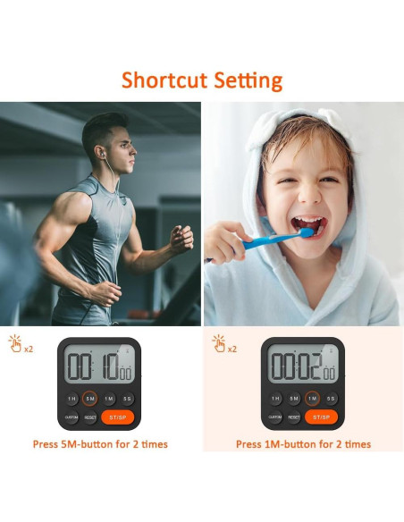 Temporizador Digital LIORQUE con Alarma Fuerte y Pantalla Grande