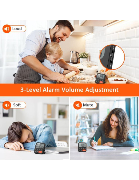 Temporizador Digital LIORQUE con Alarma Fuerte y Pantalla Grande