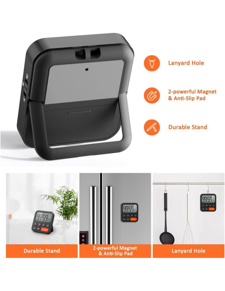 Temporizador Digital LIORQUE con Alarma Fuerte y Pantalla Grande