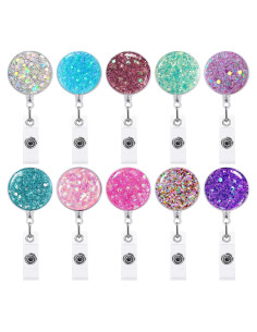 Paquete de 10 Sujetadores de Insignias Retráctiles FadyRaye